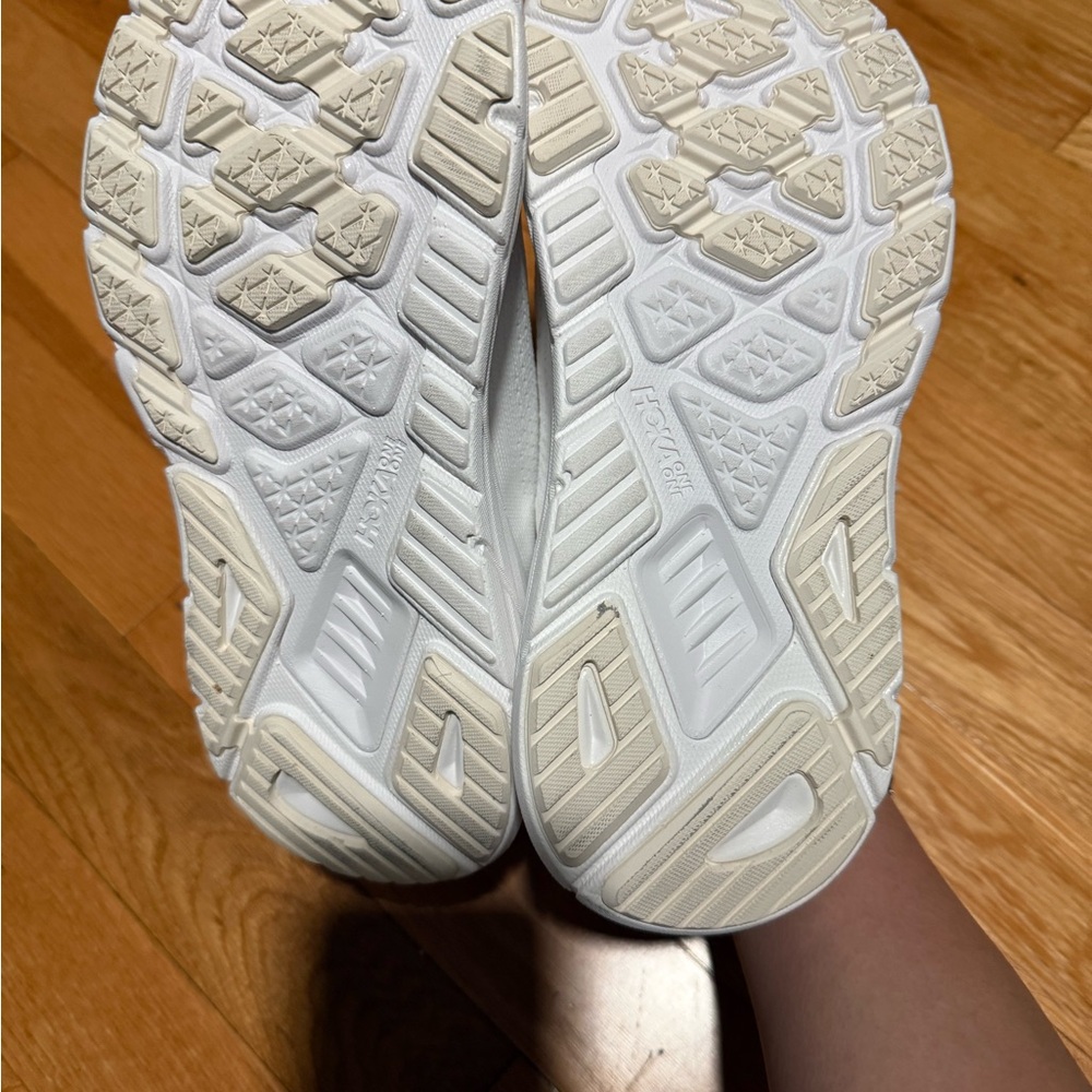 Hoka White Athletic Running Shoes - Picture 5 of 6